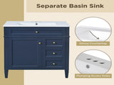 30'' Bathroom Vanity with Top Sink, Modern Bathroom Storage Cabinet with 2 Drawers and a Tip-out N710P250194C
