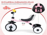 Toddler Tricycle with Rainbow LED Wheels, Foldable 3-in-1 Balance Bike with Carbon Steel Frame, 08127075
