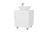 FM FURNITURE Loli Bathroom Vanity with Integrated Sink, White B128P293885