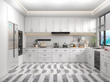 27 Inch White Shaker Double Door Wall Cabinet Solid Wood with 3 adjustable shelves Ready to Assemble T2950P366458