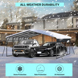 20x20FT Metal Carport Heavy Duty with Galvanized Steel Roof, Outdoor Garage Car Shelter Shade for 2 W2556P266777