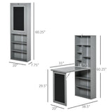 Wall Mount Desk Cabinet-Grey 77499936