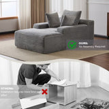 Oversized Chaise Lounge Chair Cozy Cloud Couch, Modern Plush Corduroy Upholstered Sleeper Sofa 96655952
