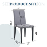 Four Light Gray Linen-Cotton dining chairs, simple and versatile, comfortable and accompanied. W1151P263121