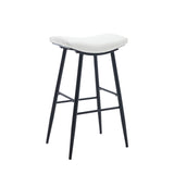 ZUN Counter Height Bar Stool Set of 2 for Dining Room Kitchen Counter Island, PU Upholstered Breakfast W1439125929