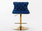 Furniture,Golden Swivel Velvetstools Adjusatble Seat Height from 25-33 Inch, Modern Upholstered 02776473