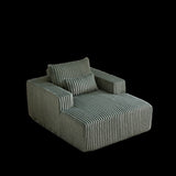62.5-Inch Corduroy Sponge Sofa Lounge Chair,No Assembly Required,Fluffy Modern Sleeper Chair for W834P206044