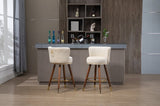 ZUN COOLMORE Counter Height Bar Stools Set 2 for Kitchen Counter Solid Wood Legs with a fixed height W153968291