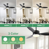 52 inch Indoor/Outdoor Ceiling Fan with LED Select Light Kit - Black 22880690