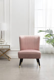 Elon Contemporary Velvet Upholstered Accent Chair, Pink T2574P164257