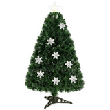 ZUN 3 Feet LED Christmas Tree with Snowflakes 52652396