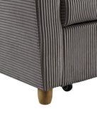 Justine 54" Brown Corduroy Convertible Sleeper Loveseat B061P160678