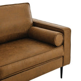 ZUN 33"Mid-Century Modern Couch with high-tech Fabric Surface/ Upholstered Cushions,Seat Sofas & Couches W1708141150