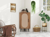 Corner cabinet ,Rattan door,Freestanding Corner Tables For Small Spaces, Corner Shelf Stand For W688P160406