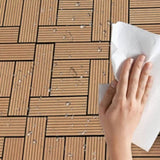 Wood Plastic Composite Deck Tiles Set of 20pcs, Composite Decking Resist Rust, Patio Flooring 59176872