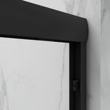 56-60" x 72" Tempered Glass, Aluminum Frame Double Sliding Shower Door, 1/4" , Stainless Steel T3736P351198