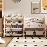 Kids Toy Storage Organizer, Toy Organizer with 2 Tier Bookshelf, Toy Storage with Shelf and 12 Toy W509P288473
