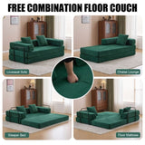 Floor,Compression Sofa,Convertible Floor Sofa Bed-with Pillow Back Support Armrest,Comfy Futon 84418330