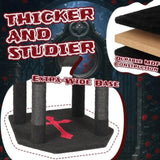 Gothic Cat Tree with Coffin Bed, 57" Cat Tower with Spacious Cat Condo, Scratching Posts, Hanging 12254559