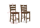 Casual 5-Piece Counter Height Dining Square Table Side Chairs Kitchen Table Dining Room Wooden B011P184055