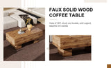 ZUN This modern rectangular coffee table features a stylish wood color, making it an ideal addition to W1151P168335