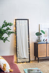 ZUN 23" x 72" Full Length Mirror with Metal Beaded Frame, Rectangular Oversized Mirror for Living Room W2078135197