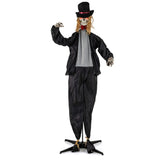 7.2ft Life-Size Animated Halloween Groom Prop - Formal Suit, Sound-Activated 47204908