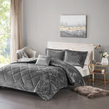 Twin/Twin XL Velvet Comforter Set with Throw Pillow B03595915