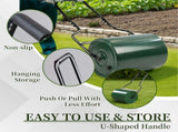 16in Heavy Duty Steel Lawn Roller, Garden Roller Can Be Filled with Water or Sand, Hand Roller with 81978928