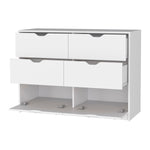 ZUN Dillon 4 Drawers Dresser, Chest of Drawers with 2 Cabinets B128P148697