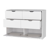 Dillon 4 Drawers Dresser, Chest of Drawers with 2 Cabinets B128P148697