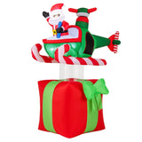 6 Feet Christmas Inflatables Airplane with Built-In Blower 15326109