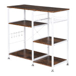 ZUN 3-Tier Industrial Kitchen Baker's Rack Utility Microwave Oven Stand Storage Cart Workstation Shelf 28786090