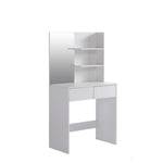 ZUN Vanity desk with mirror, dressing table with 2 drawers, white color 74296764