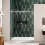 Bypass shower door, sliding door, with 5/16" tempered glass and Brushed Nickel finish 6074 W2122P179445