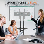 ZUN FANCO Universal Swivel TV Stand for 32–80 inch TVs, Height Adjustable Table Top TV Stand Mount with W2765P196064