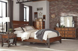 ZUN Rustic Brown and Gunmetal Finish 1pc Chest of 6x Drawers Industrial Design Wooden Bedroom Furniture B01163348