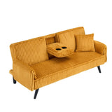 Minimalist style, straight-line corduroy sofa suitable for sitting and lying in the living room and W1658P251973