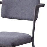 ZUN Grey Open Back Upholstered Office Chair B062P186473