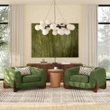 Alpine 44" Sherpa Arm Chair, Moss Green Fleeced Teddy B2719P280161