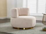 COOLMORE 360 Degree Swivel Cuddle Barrel Accent Sofa Chairs, Round Armchairs with Wide Upholstered, W395102771