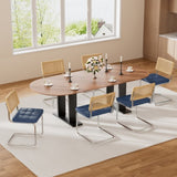 Natural Rattan Dining Chairs Set of 4, Modern Dining Room Chairs with Solid Wood Back for Kitchen W3010P298567