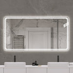 ZUN 40x32 Inch LED Bathroom Mirror Vanity Mirrors with Front Lights Wall Mounted Anti-Fog Frameless Make W2071137652