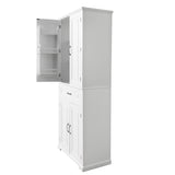 Bathroom Storage Cabinet with Doors and Drawer, Multiple Storage Space, Adjustable Shelf, White WF308204AAK