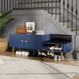 ZUN TREXM Modern Shoe Storage Bench with Hidden Storage and Upholstered Cushions for Bedside, Living WF531237AAM