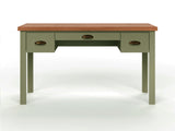 53 inch Writing Desk, No Assembly Required, Sage Green and Fruitwood Finish B108P160216