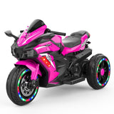 Electric Motorcycle for Kids, 12V Battery Powered Ride on Toys 3 Wheels Motorcycle with LED Lights, 39720329