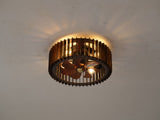 20" Modern Flush Mount Fan Light,Ceiling Fans with Lights and Remote Control, 6 W3596P462041