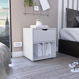 Aberdeeen 19.7-Inch High Nightstand End Table with Open Shelf B070P173171