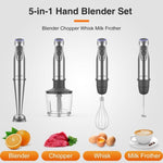 ZUN KOIOS 1100W Immersion Hand Blender, Stainless Steel Stick Blender with 12-Speed & Turbo Mode, 5-in-1 25753614